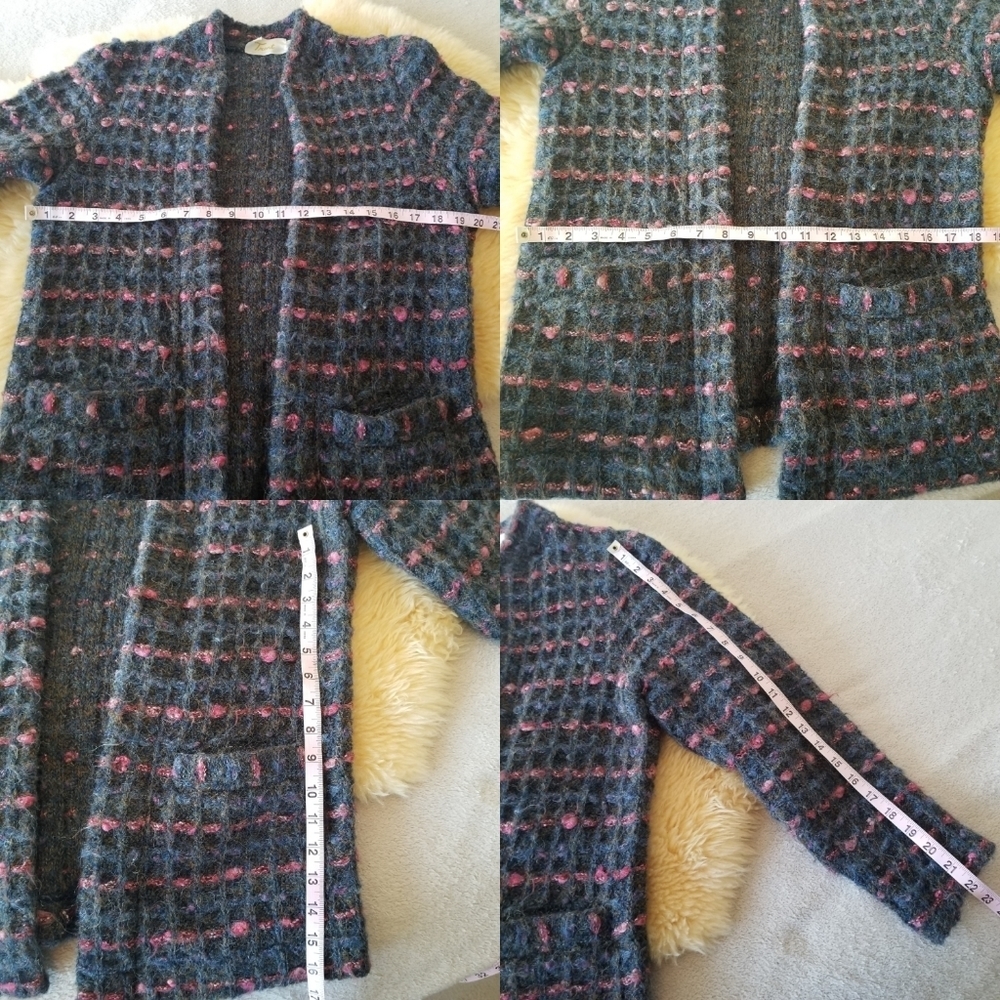 Sold VINTAGE 100% Wool Multicolor Cardigan - Picture 13 of 13